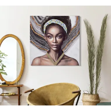 OBRAZ NA PŁÓTNIE Naomi -B- 100X3X100 cm